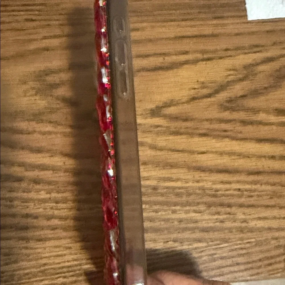 iPhone 16 Air Red Crystal Phone Case